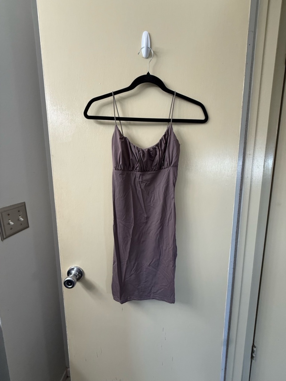 Better Be Mauve Spaghetti Strap Mini Dress